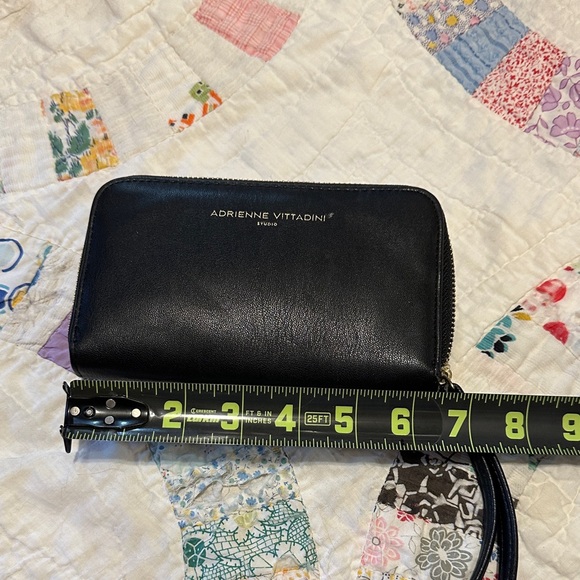 Adrienne Vittadini Black Leather Clutch - Picture 4 of 5